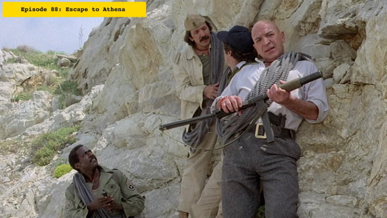 Sonny Bono in Escape to Athena – Pop Screen 88